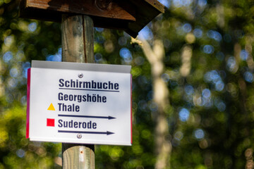 Beschilderung der Wanderwege im Bodetal durch den Harzklub