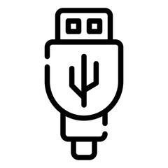 USB Icon in Line Style