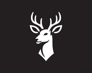 Fototapeta premium Deer head icon symbol vector illustration. Deer logo vector template.