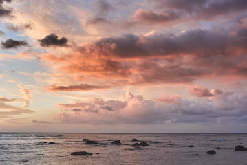 Beautiful sunset over the ocean