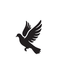 Obraz premium Pigeon bird silhouette. Pigeon logo, icon. Pigeon vector design isolated on white background.
