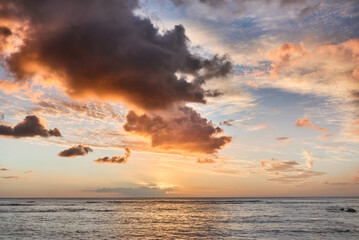 Beautiful sunset over the ocean