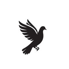 Fototapeta premium Pigeon bird silhouette. Pigeon logo, icon. Pigeon vector design isolated on white background.