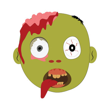 recommend clip art: Zombie face Expressions illustration, cartoon zombie faces with different emotions, happy, confused, neutral, and scared, featuring green skin, messy hair, and bloodshot eyes.