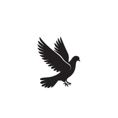 Obraz premium Pigeon bird silhouette. Pigeon logo, icon. Pigeon vector design isolated on white background.