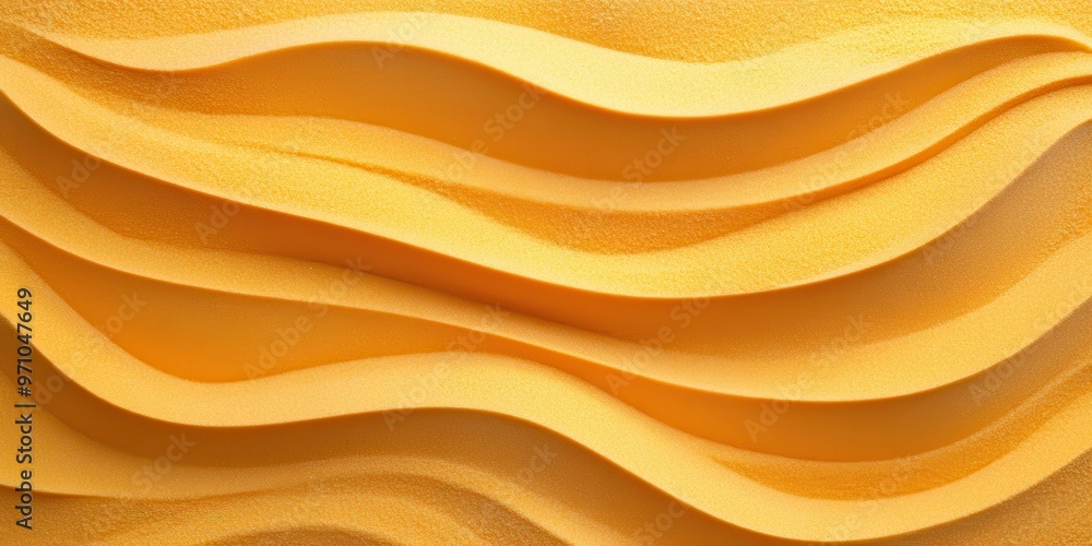 Poster abstract wavy patterns in warm yellow tones create a vibrant and dynamic visual experience for desig