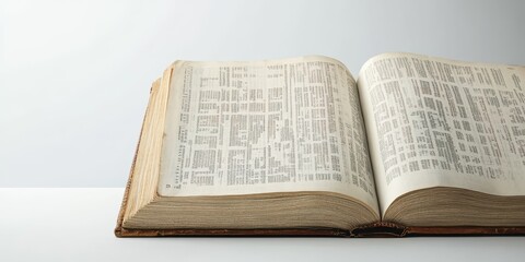 Obraz premium An open vintage book displaying detailed text, showcasing the beauty of printed words and knowledge in a classic format.