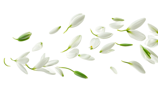 Green leaves isolated on a transparent background, perfect for nature-themed projects