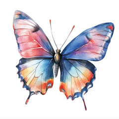 cute Butterfly watercolor clipart illustration isolated