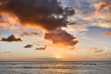 Beautiful sunset over the ocean