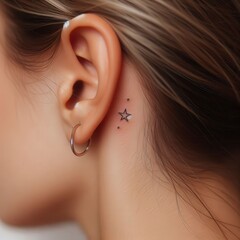 portrait of a woman with tattoo