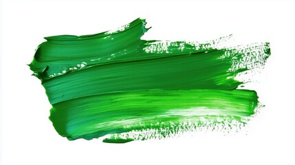 Vibrant green grunge brush strokes in oil paint for creative design projects