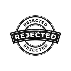 Rejected Stamp. Red Rejected Rubber Grunge Stamp Seal Vector Illustration.