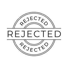 Rejected Stamp. Red Rejected Rubber Grunge Stamp Seal Vector Illustration.