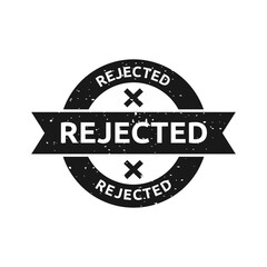 Rejected Stamp. Red Rejected Rubber Grunge Stamp Seal Vector Illustration.