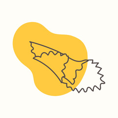 Italian Gigli pasta. Traditions of Italian cuisine. Perfect for menu design, packaging, etc.