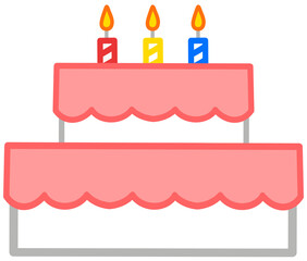 birthday cake with candles