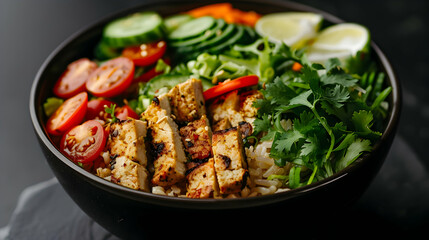 Fototapeta premium Vegan Buddha Bowl Seaside 