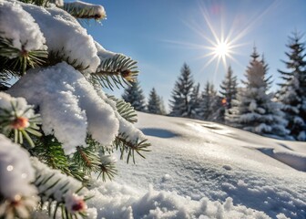 fir trees in winter