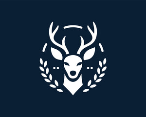 Deer logo vector illustration