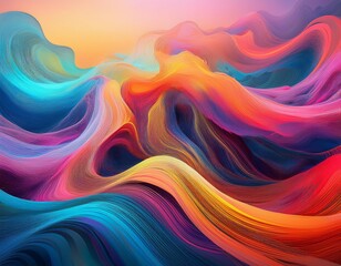 Obraz premium Dynamic Abstract Visualization of Emotional Chaos and Clarity