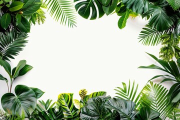 Naklejka premium A large green leafy plant with a white background