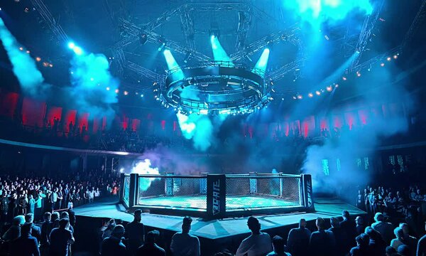 Fighting ring before the fight.