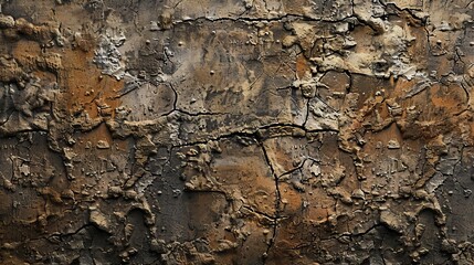 Obraz premium Aged and Weathered: The Character of a Timeworn Wall