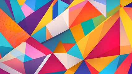 Fototapeta premium Abstract Vibrant Geometric Patterns Featuring Bold and Colorful Designs for Creative Visual Projects