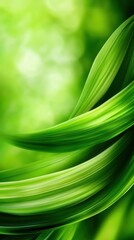 Vibrant green leaves create a soothing, natural background with soft bokeh highlights, perfect for nature-themed projects.