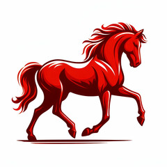 beautiful horse galloping on field on a sunshine day
