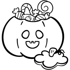 Halloween pumpkin basket 