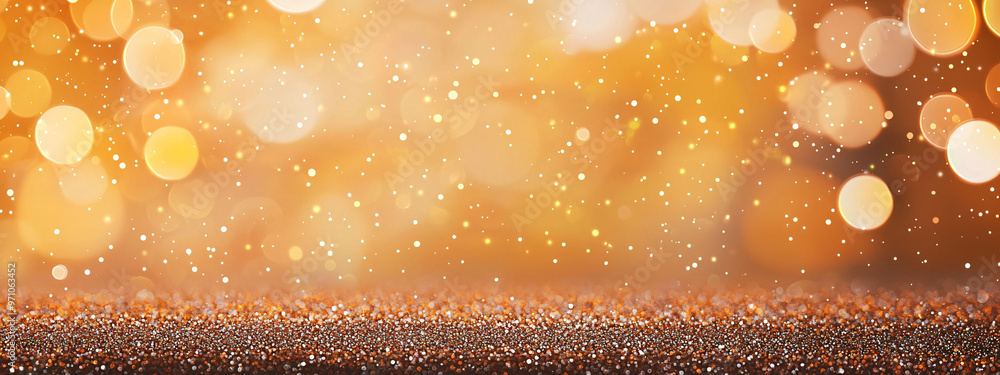 Poster a tranquil abstract background with floating glowing particles creates warm and inviting atmosphere,