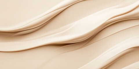 Obraz premium A soothing beige-colored background with flowing wavy lines, creating a soft and luxurious texture perfect for cosmetic designs, product packaging, or minimalist visual projects that require an elegan