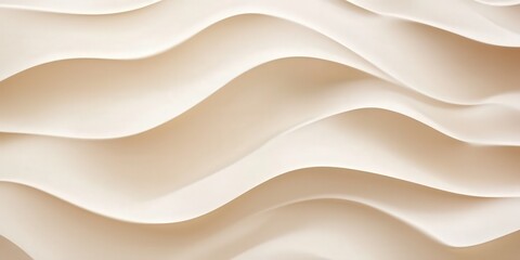 Obraz premium A soothing beige-colored background with flowing wavy lines, creating a soft and luxurious texture perfect for cosmetic designs, product packaging, or minimalist visual projects that require an elegan
