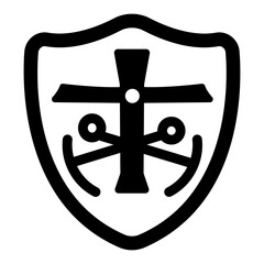 Religious symbol icon in glyph style