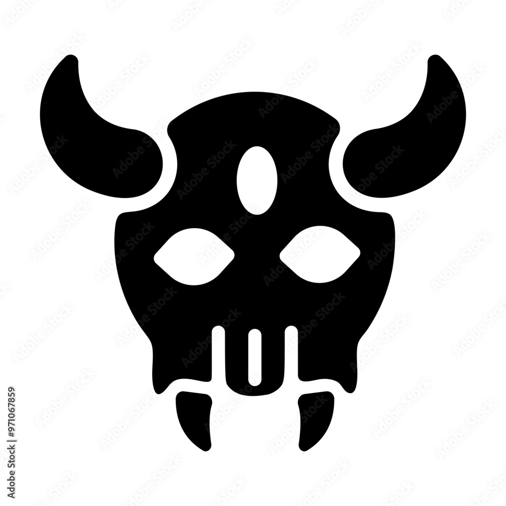 Sticker Undead symbol icon in filled style 