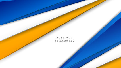 Abstract background with dynamic blue and yellow triangular shapes arranged creatively for visual interest