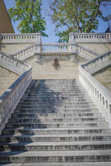 Perpignan, France - 27 Aug,2024: Escala monumental (Escala Moliere), an architectural attraction in Perpignan, France