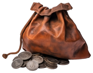 PNG Coin bag leather handbag.