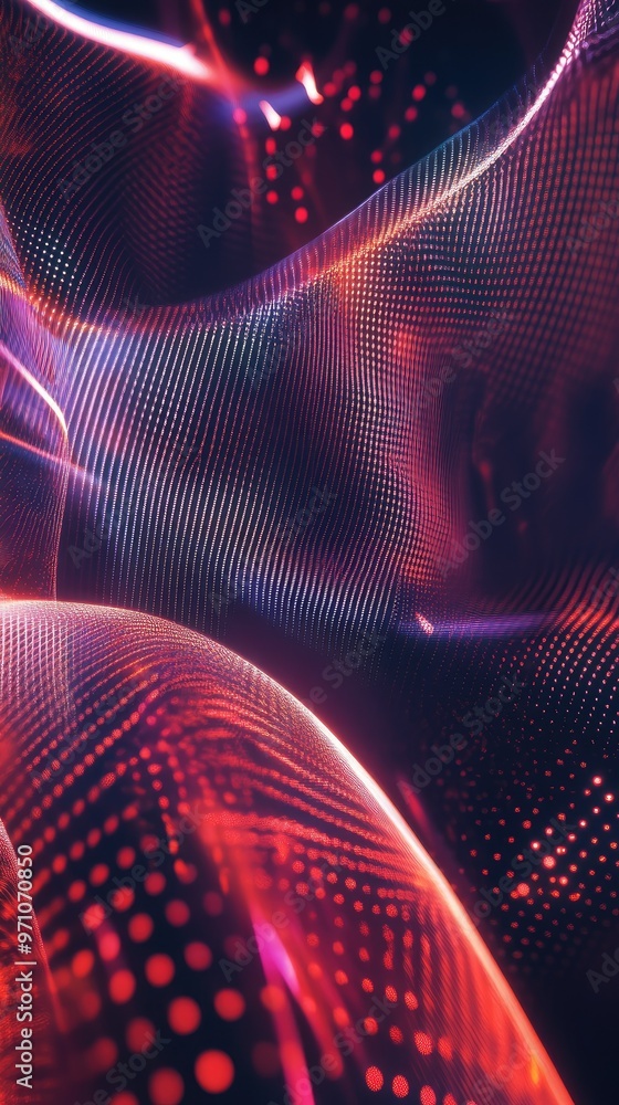 Canvas Prints vibrant abstract background featuring flowing lines and glowing dots, ideal for tech or creative the