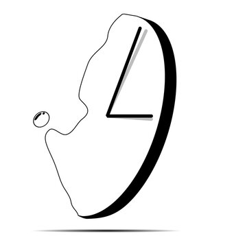 recommend clip art: Wall clock icon.  melting wall clock vector icon for web design on white background. part 1