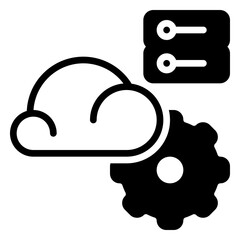 Cloud Setting icon, glyph icon style