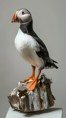 Obraz premium magnificent realistic Puffin on white background