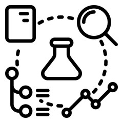 Data Science icon, Line icon style