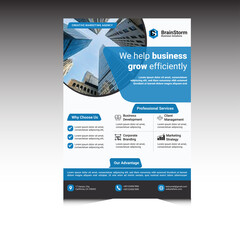Obraz premium Stylish Real Estate Corporate Flyer Design Template