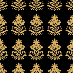 Luxurious golden baroque pattern tile for elegant interior design and decor