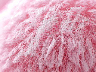 Fototapeta premium A fuzzy pink fur texture with white strands