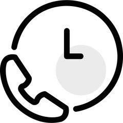 Simple vector icon time to call