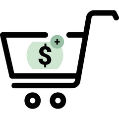 Simple vector icon shopping, cashback